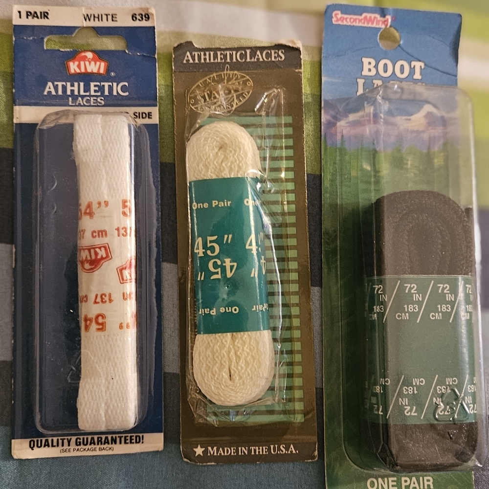 Men's White Athletic Laces by Kiwi